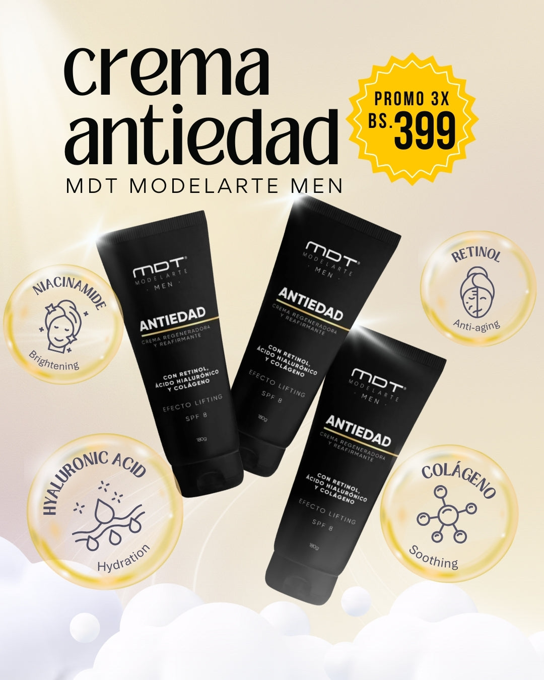 CREMA ANTIEDAD MDT | FOR MEN