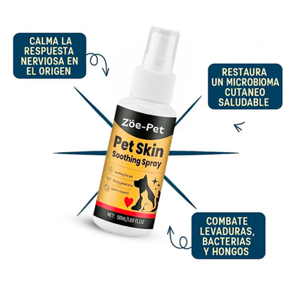 PET SKIN - Tratamiento natural para piel roja, irritada con granitos o dermatitis para mascotas