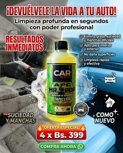 MR POP ™ - APC QUITA MANCHAS PROFESIONAL (CAR RESTORER)